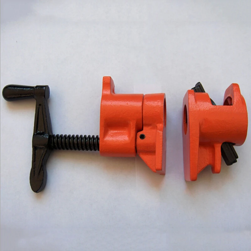 

New 3/4inch Wood Gluing Pipe Clamp Set Cast Iron Woodworking Carpenter Tool V1