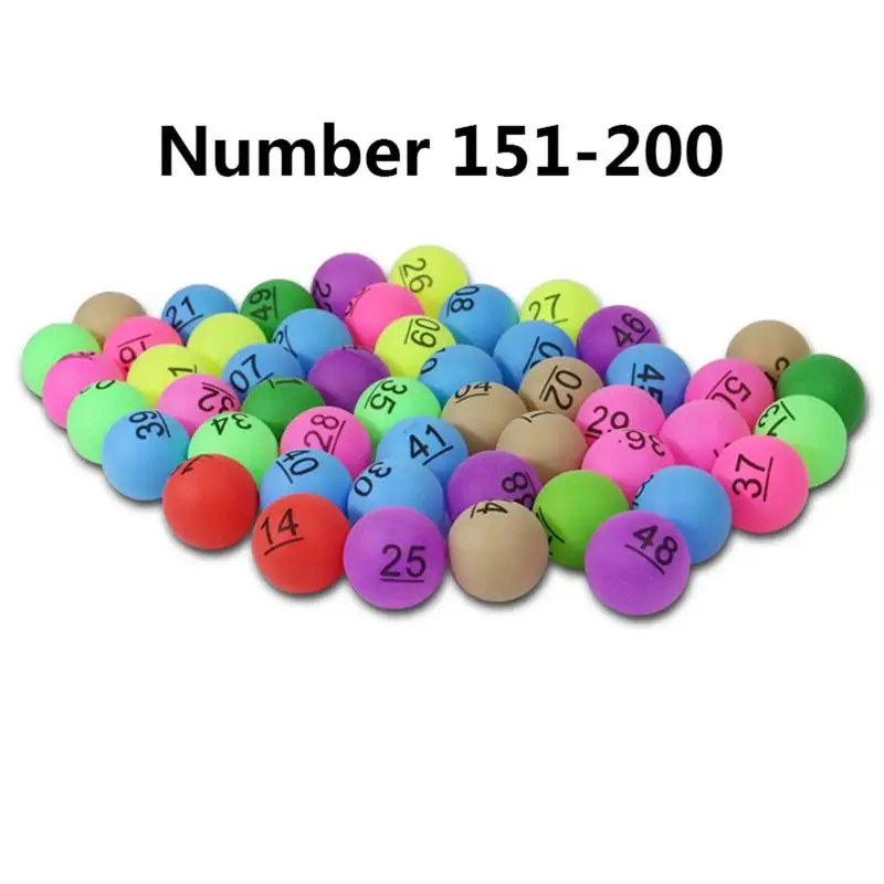 50 Pcs 2.4g الملونة الترفيه بينغ بونغ كرات مع عدد تنس طاولة الكرة ل لعبة اليانَصِيب الإعلان