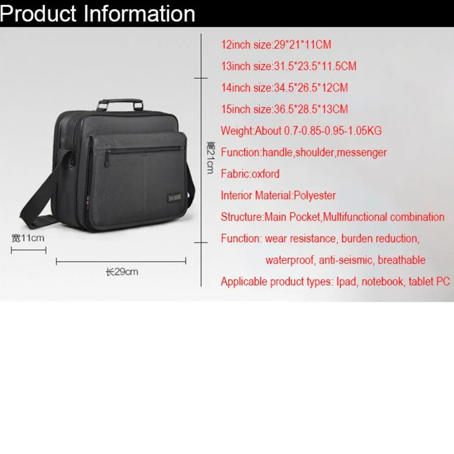 Ноутбук сумка для компьютера бизнес мужской кожаный портфель для ноутбука для мужчин Сумка Высокое качество водонепроницаемый прочный ткань Оксфорд 12 13 14 15 дюймов