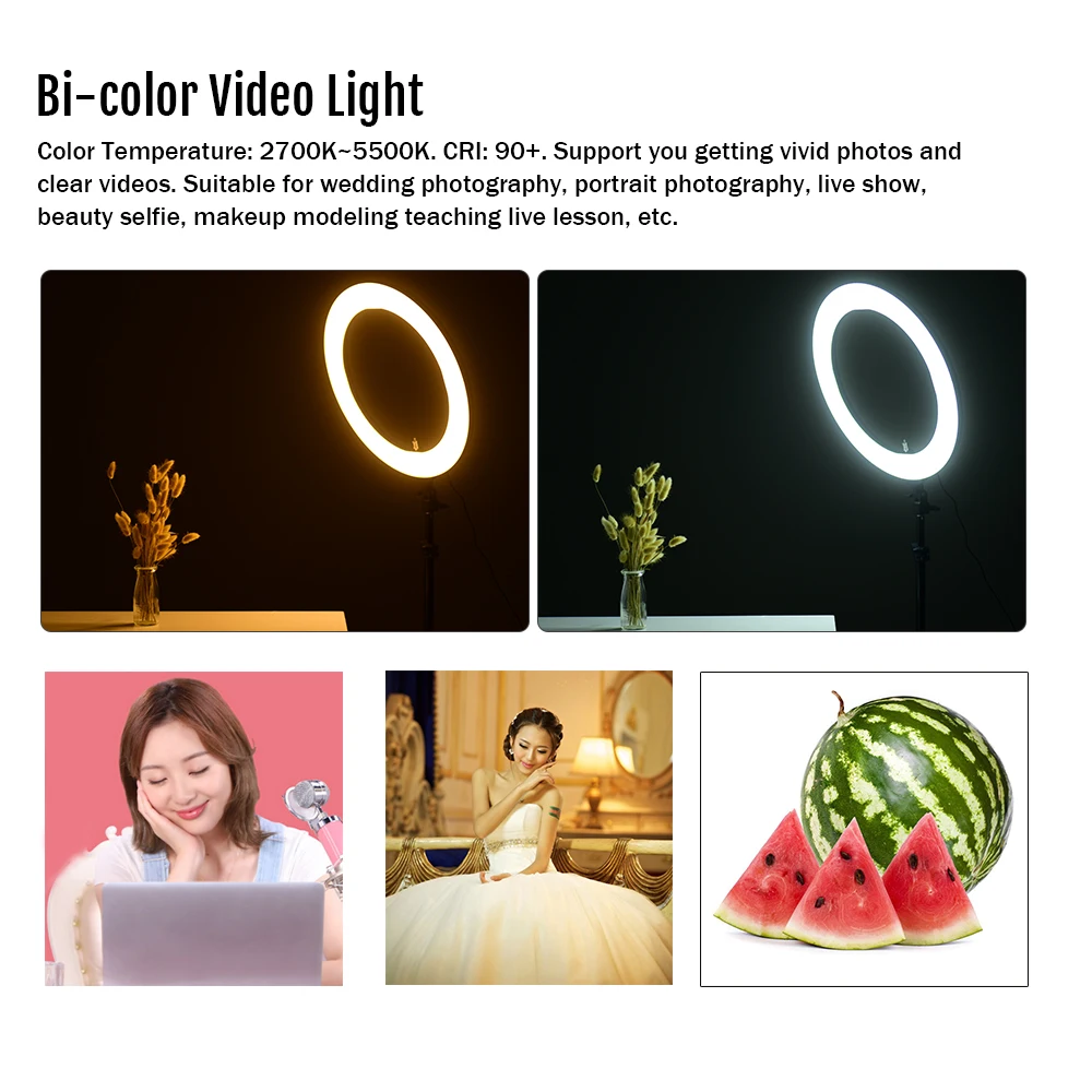 Кольцевой LED светильник ZOMEI 18 дюймов 2700 5500 к 448 шт.|Аксессуары для фотостудии| |