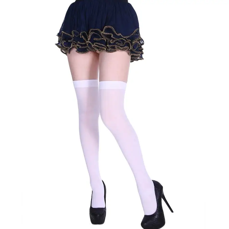 1Pair Autumn Women Girls Over Knee Sock Solid Color Thigh High Stocking Black Sexy Slim Party Costume Knee High Socks 1Pair Autumn Women Girls Over Knee Sock Solid Color Thigh High Stocking Black Sexy Slim Party Costume Knee High Socks
