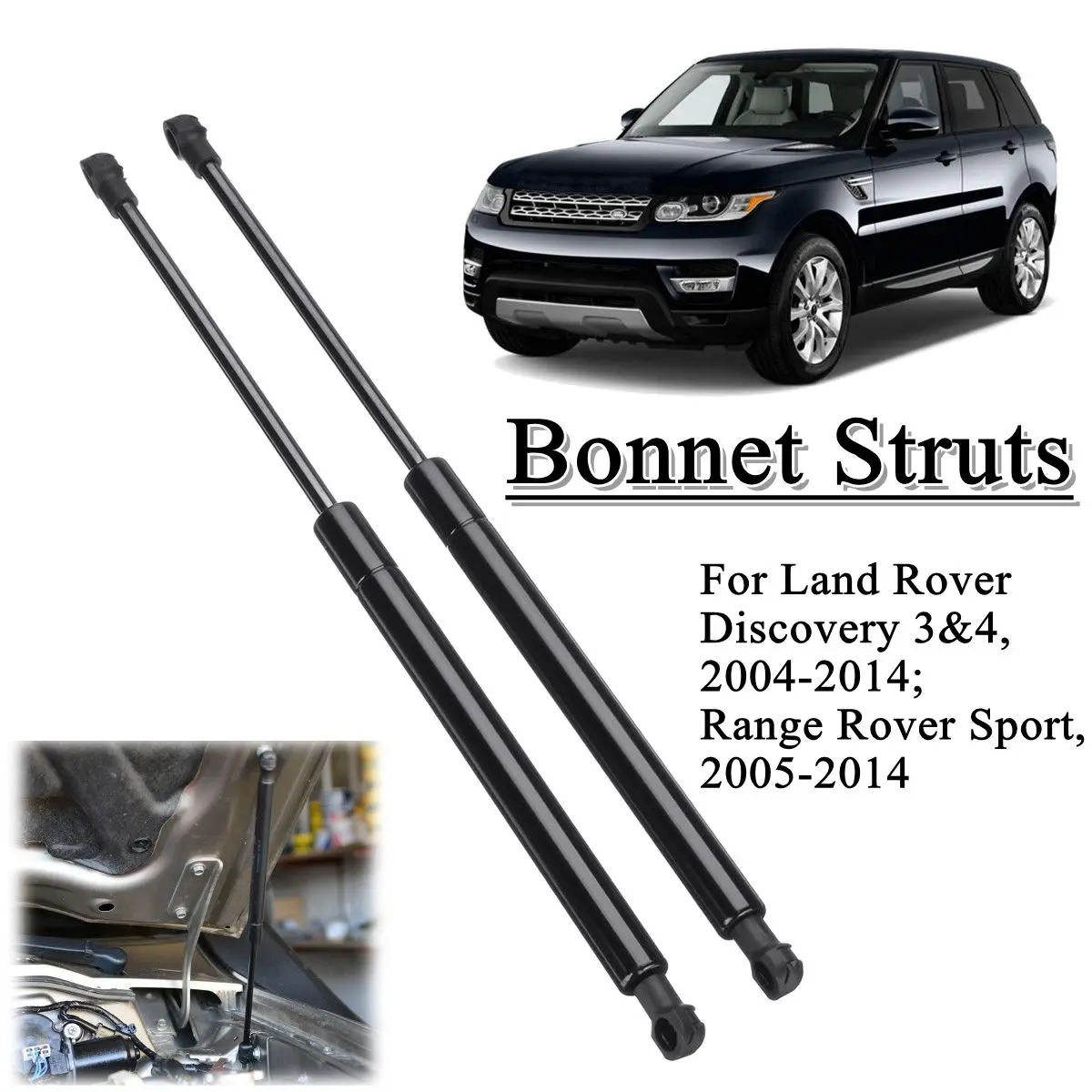 

2pcs Front Bonnet Hood Support Gas Struts LR009106 For Land Rover Discovery /Range Rover Sport 2004-2014