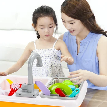 

Automatic Circulation Water Educational Toy Dishwashing Set Complete Accessories Intelligence Pretend Play Housekeeping Toy