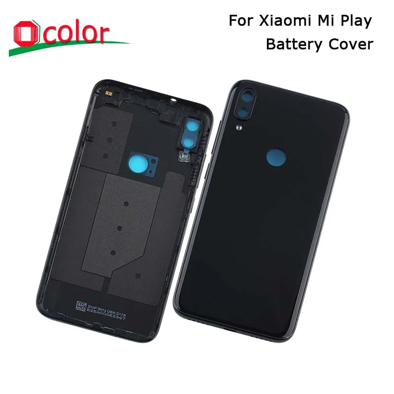 

ocolor For Xiaomi Mi Play Battery Cover Hard Bateria Protective Back Cover Replacement Mobile Phone Accessory For Xiaomi Mi Play