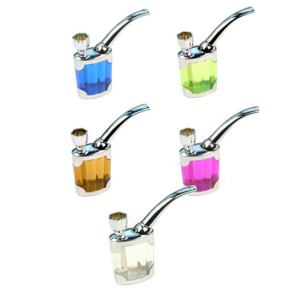 

2019 New Cigarette Cigar Holder Tobacco Pipe Mini Shisha Hookah Purpose Filter Model Water Resin Dual Smoking Pipe