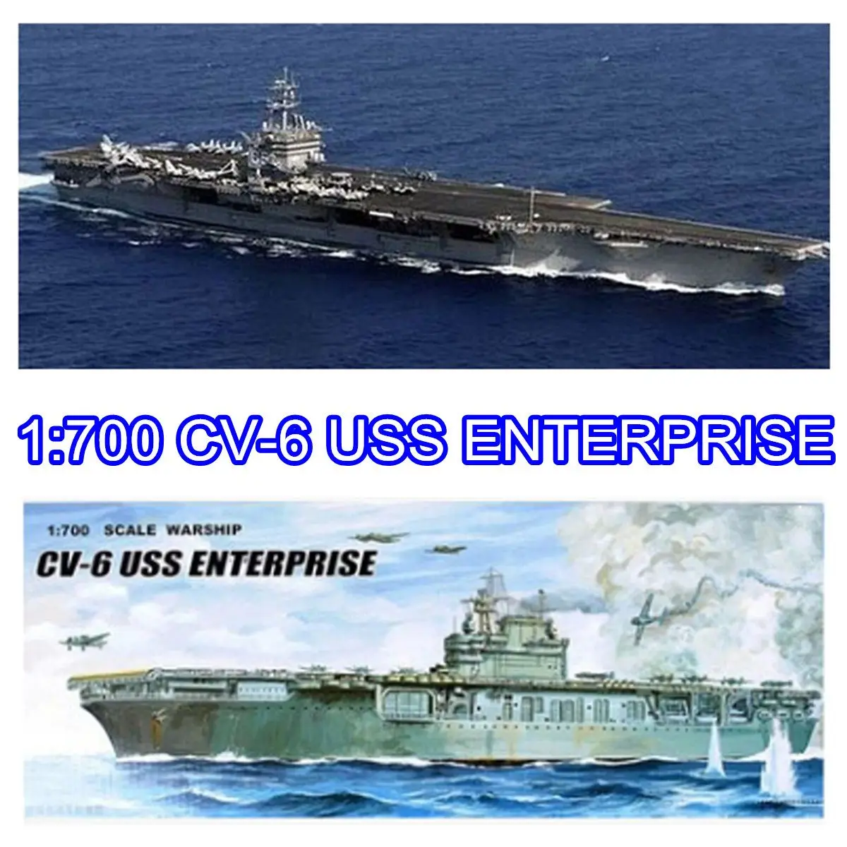 

1:700 USS Enterprise Aircraft Carrier Plastic Ship Model Kit Boat Building Kit Assembly Ship Model Toy 30CM