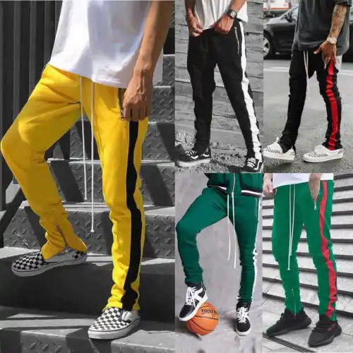 retro side stripe track pants