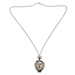 Увеличительное стекло карманные часы прозрачные стекло римские цифры бронзовая поверхность ожерелье с большим кулоном Подарок карманные