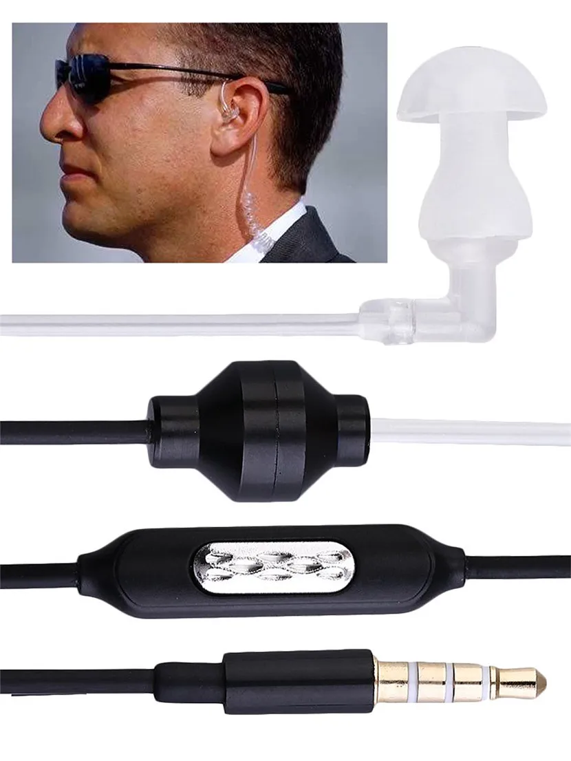 Hottest 4 Colors Professional Secret Service Air Tube Anti Radiation Mobile Phone Headsets Headphone Earphone With Pipe | Электроника