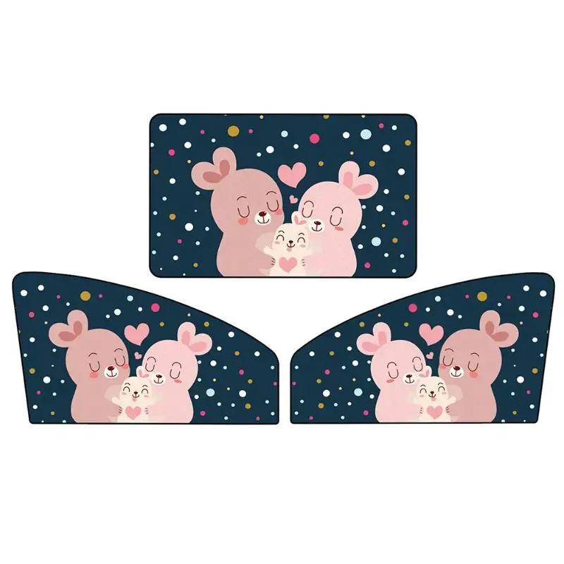 

Universal Magnetic Car Side Window Sunshade Cartoon Rabbit Curtain Summer