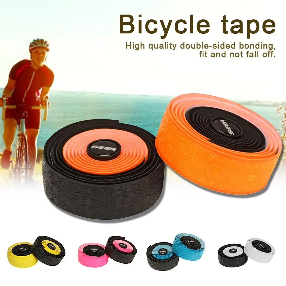 

Road Bikes Bicycle Handlebar Tape PU Leather Anti-slip Waterproof Bartape Soft Bicycle Accessories Tape Black
