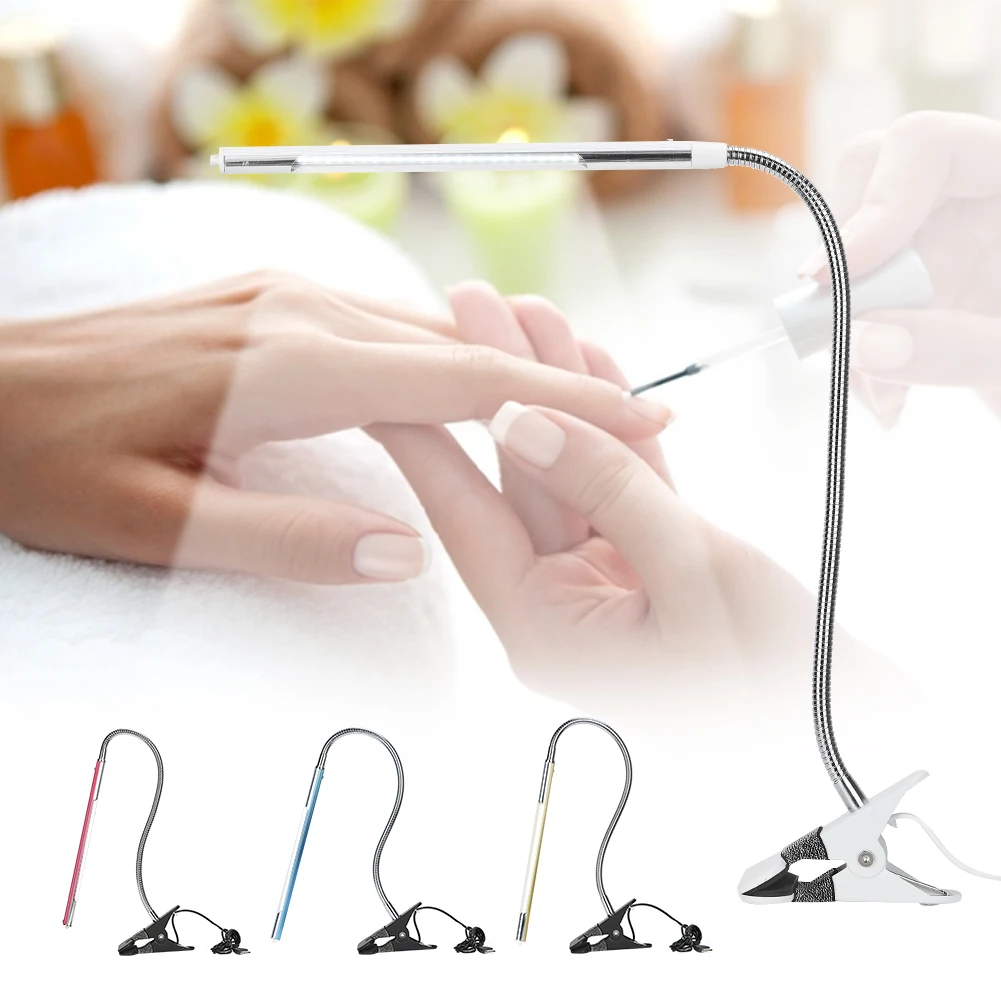 

Portable USB LED Clip Table Lamp Adjustable Desk Light for Tattoo/Manicure/Makeup Skin Care Nail Art Clip Table Lamp 2
