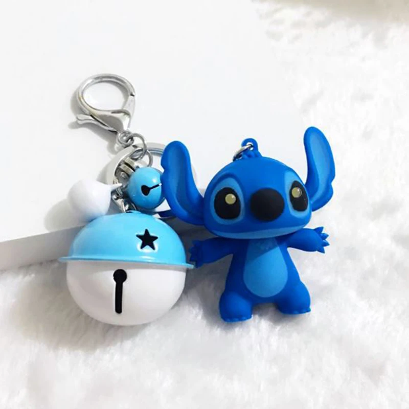 

1 Pc Adorable Stitch LED Keychain with Sound Cartoon Bag Key Chain Light Car Key Ring Pendants Luminous Toy