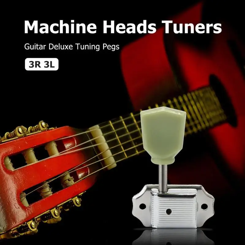 

3R 3L Grover Deluxe Vintage Style Emerald Guitar Machine Head Tuning Peg Tuners