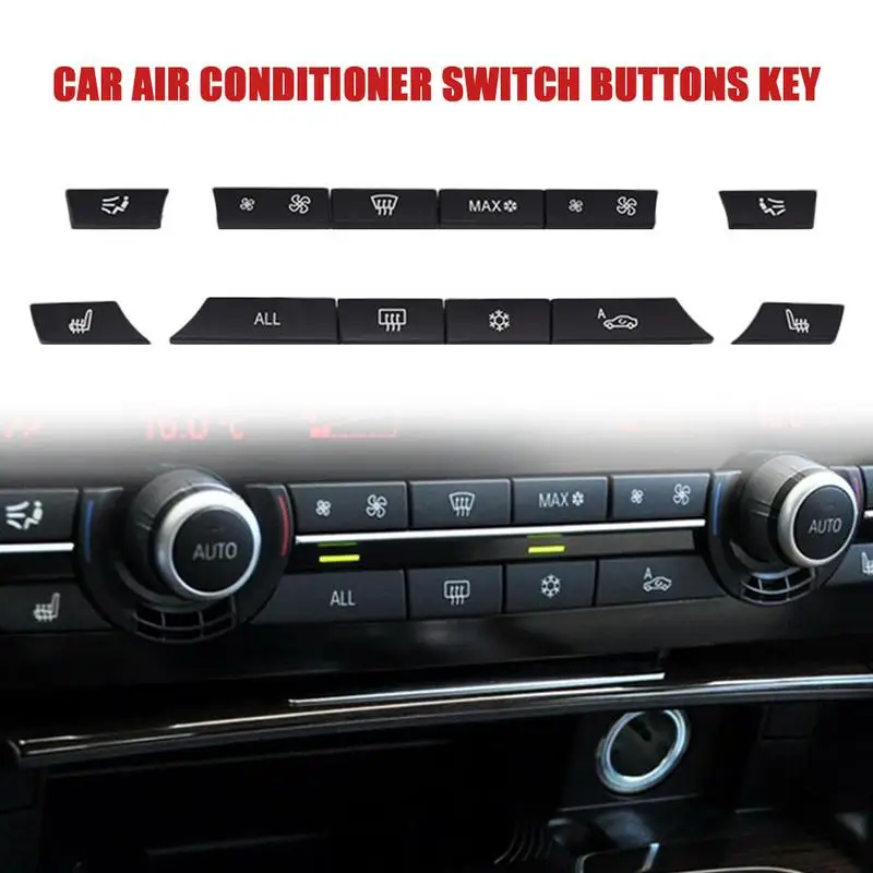 

Car Air Conditioner Switch Buttons Key Caps Repair Kit Replacement for BMW 5 7 Series F10 F07