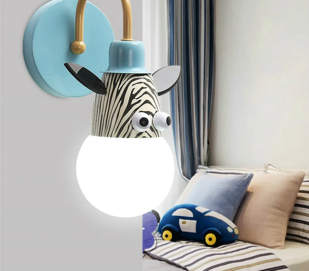  Cute Cartoon Animal Child Room Wall Lamp E27 Bulb Wall Mounted Light For Girl Boy Fixtures Lighting - 33006654938