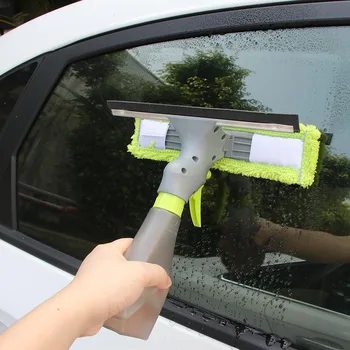 

Car Wash Maintenance Multi-Functional 3 In 1 Window Cleaning Tool Window Glass Spray Scraper With PP Water Bottle