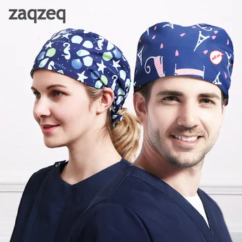 

zaqzeq Classic Scrub Hat Adjustable Sweatband Cap for Women Ponytail