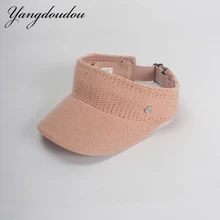 Yangdoudou пустая верхняя летняя кепка-бейсболка модная спортивная Солнцезащитная шляпа для женщин хлопковая кепка с металлической буквой распродажа