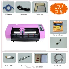 Новая модель А3 мини Автоматический контурный режущий плоттер машина-380 м М А3 380 мм красный художественный мини настольный