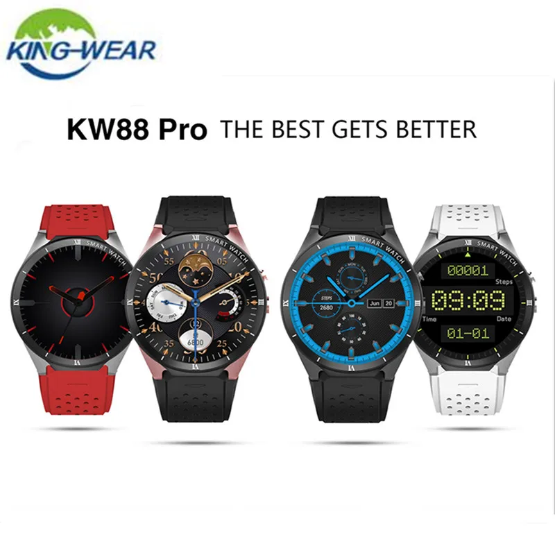 KingWear KW88 Pro 3g Smartwatch телефон Bluetooth 4 0 Android 7 1 39 дюймов Смарт часы ГБ Оперативная память