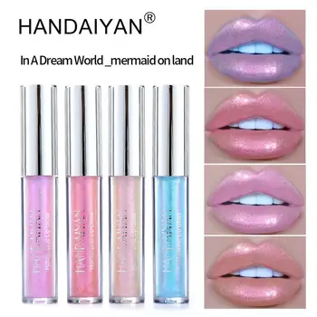 

Mermaid Colorful Pearl Lip Gloss Lipstick Makeup Waterproof Long Lasting Moisturizing Shimmer Liquid Lipstick Pigment Cosmetics