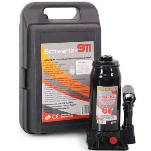 Домкрат 6т SCHWARTZ 911 (DOMK0009)|Детали и аксессуары для дома на колесах| |