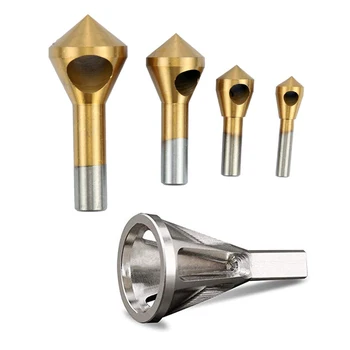 

Promotion! Chamfer Countersink Deburring Drill Bit Set, Deburring External Chamfer Tool Stainless Steel Remove Burr Tools, 4Pc