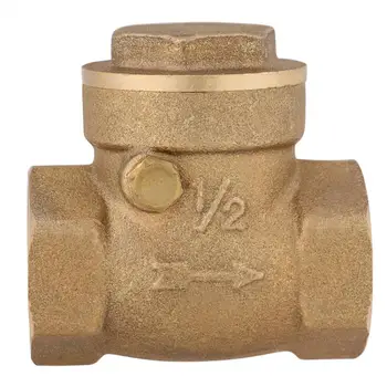 

1pc DN15 Female Thread Brass Check Valve Non-return Swing 232PSI Prevent Water Backflow Hot