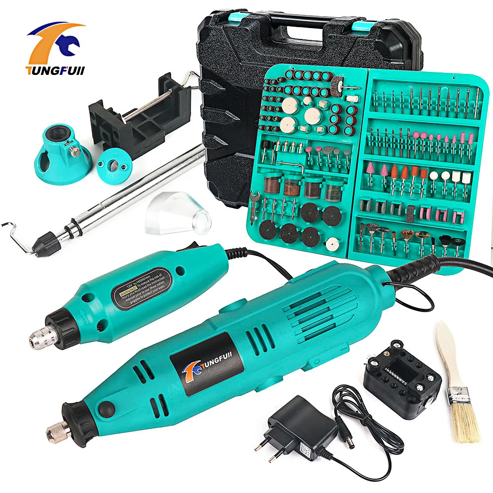 Tungfull Electric Drills Mini Drill Woodworking Drilling Machine Mini Polishing Machines 30000rpm Variable Speed Rotary Tools   