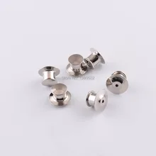 20pcs/lot Silver Color Alloy Pin Back Badge Brooch Pin Locking Keepers for DIY Handmade accessories zinc alloy artificial diamond crown pin brooch silver