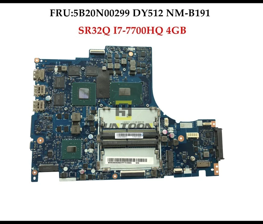 

Wholesale DY512 NM-B191 For Lenovo Ideapad Y520-15IKBN Laptop Motherboard FRU:5B20N00299 SR32Q I7-7700HQ 4GB Fully Tested