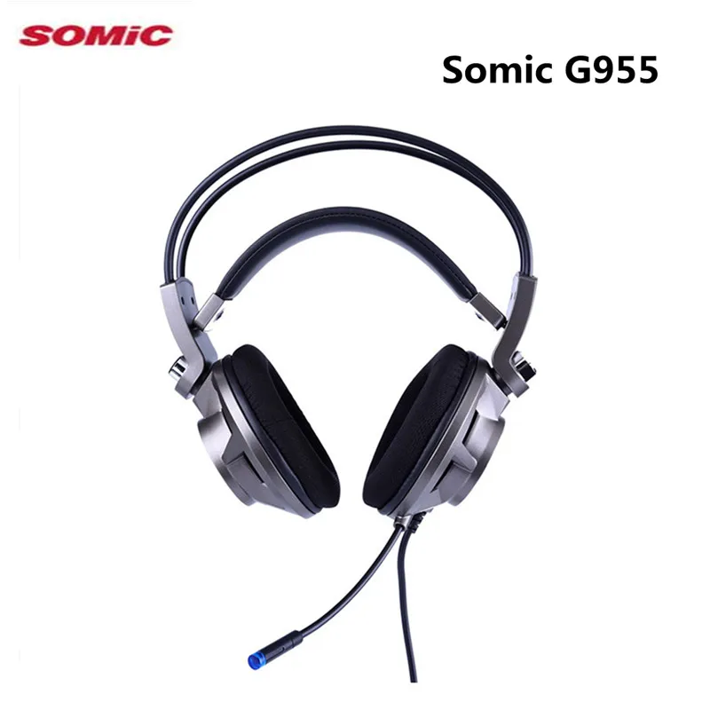 Somic G955 USB 7,1 Over-ear игровая гарнитура стерео HiFi оголовье Шум отмена бас вибрации Наушники для PS4 PC Игры