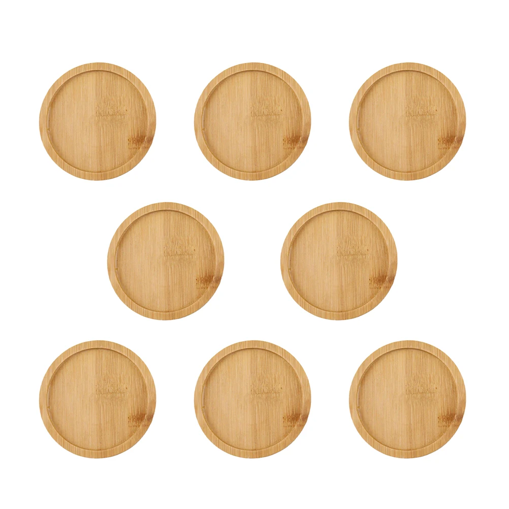 

Bamboo Round Flower Pot Tray Bonsai Succulent Plant Saucer for Indoor & Outdoor Plant