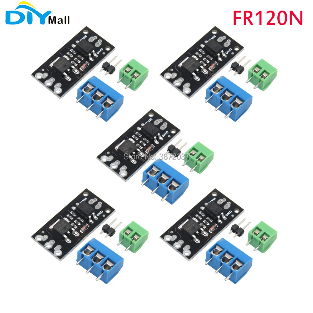 

5pcs/lot DIYamll Isolation MOSFET MOS tube field effect transistor module instead of relay FR120N For arduino