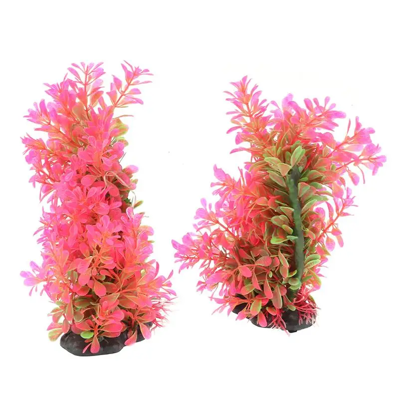 

2-Piece Landscaping Lifelike Fish Tank Aquarium Artificial Emulational Fake Water Plants Aquarium Decorations