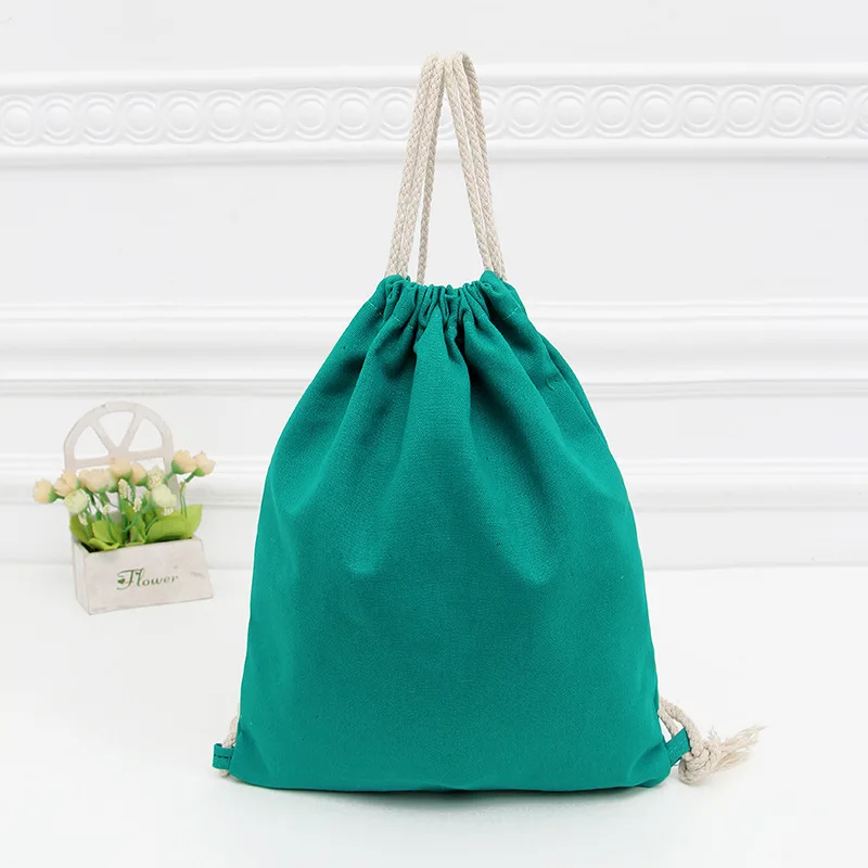 

Drawstring Bundle of Pocket Canvas shou kou dai Drawstring Shoulder Bag Female Storage Backpack 2019