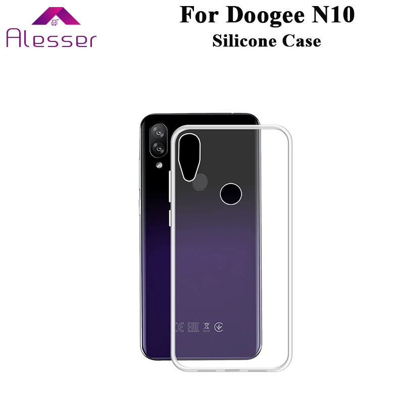 Силиконовый чехол Alesser Для Doogee N10 мягкая прозрачная защитная задняя крышка