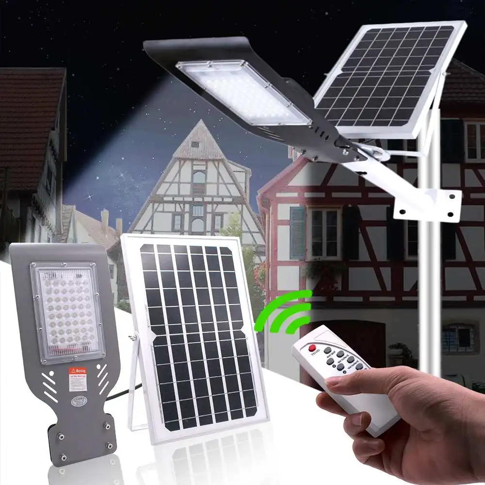 

Smuxi Waterproof Solar Lamps 60W 48LED 2835SMD Remote Control Outdoor Lighting LED Solar Street Light Spotlight Garden Lamp