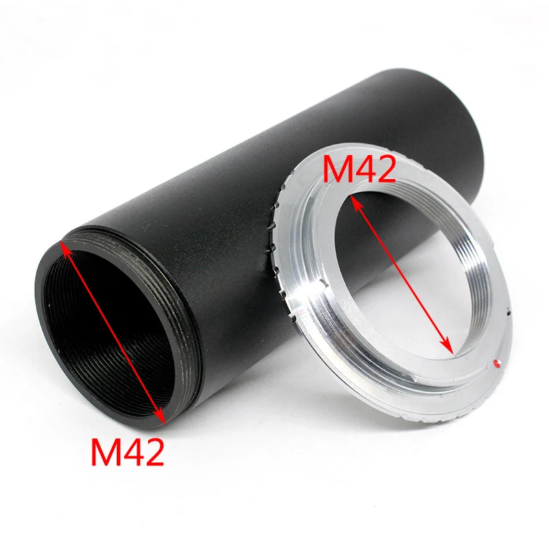  Canon EOS Nikon SLR Digital Camera to M42 to C Mount Adapter Lens Optical Full Image f/ Microscope 