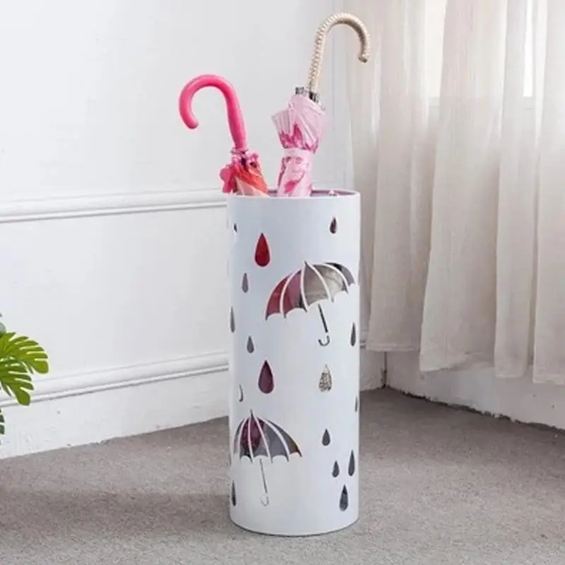 

Stainless Steel Umbrella Holder Modern Metal Umbrella Stand Rack Iron Umbrella Bucket Home Office Decoration