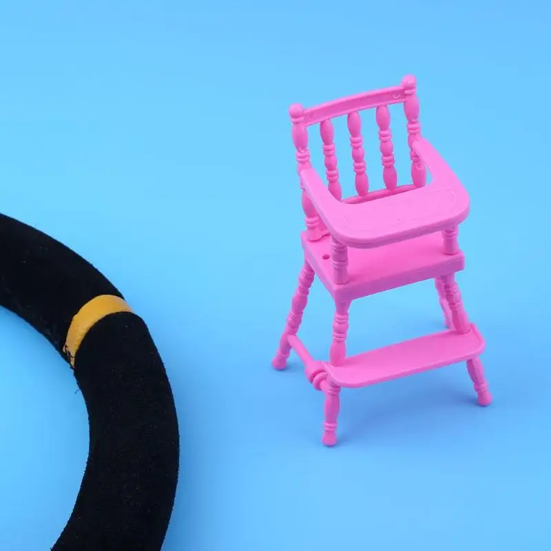 Портативный розовый игрушечный стульчик для кормления игрушка для куклы для ремонта мебели для маленьких девочек украшение для кукольного домика мини кукольный стул