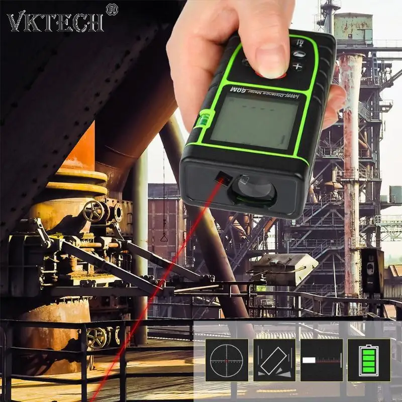 

Waterproof Handheld Laser Distance Meter 40/60/80/100M Rangefinder Laser Range Finder Building Measure Device Ruler Test Tool