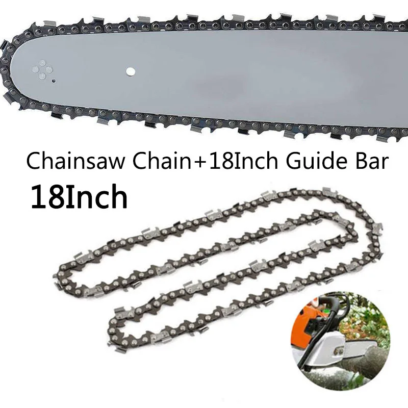 

18inch 68 Drive Links Saw Chain+Guide Plate Replacement For Chainsaw 0.325 Set