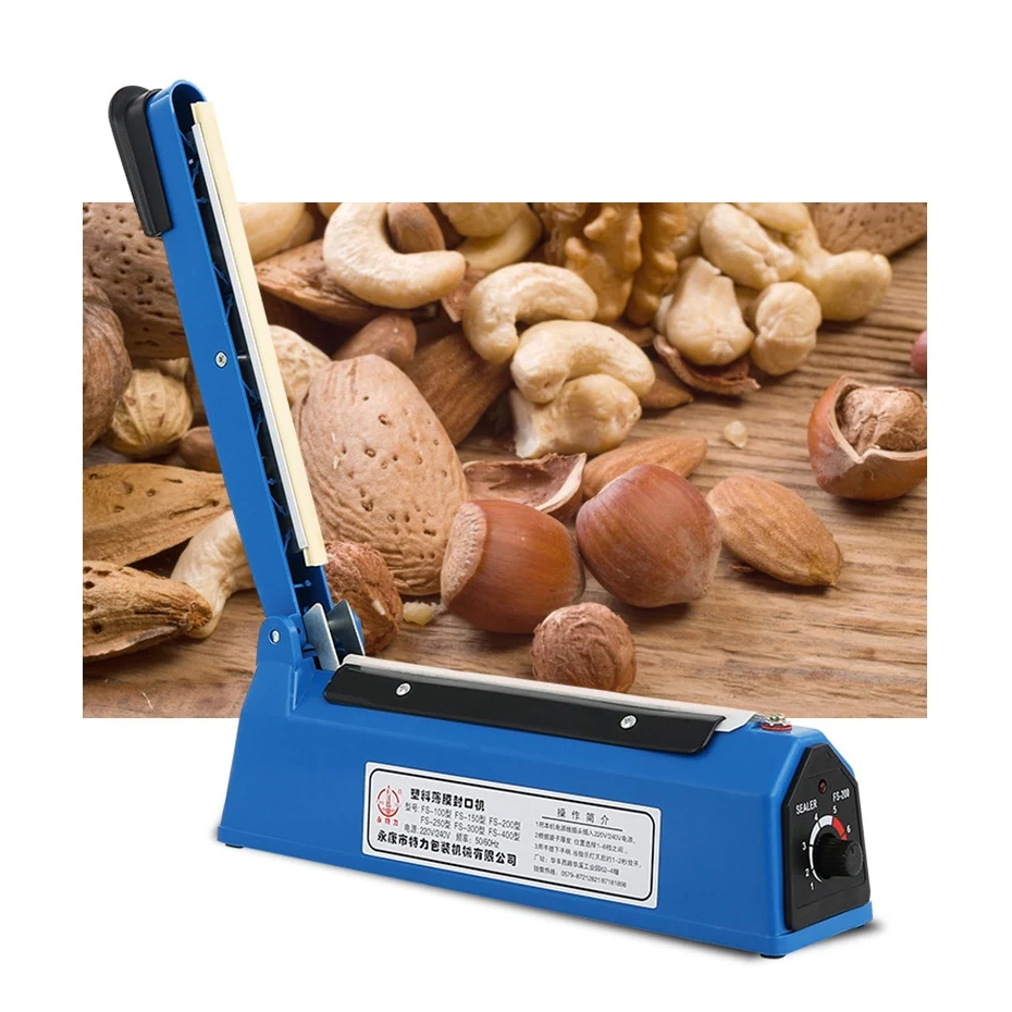 

220V 8 Inch Impulse Sealer Heat Sealing Machine Kitchen Food Sealer Vacuum Bag Sealer Bag Packing Tools Eu Plug