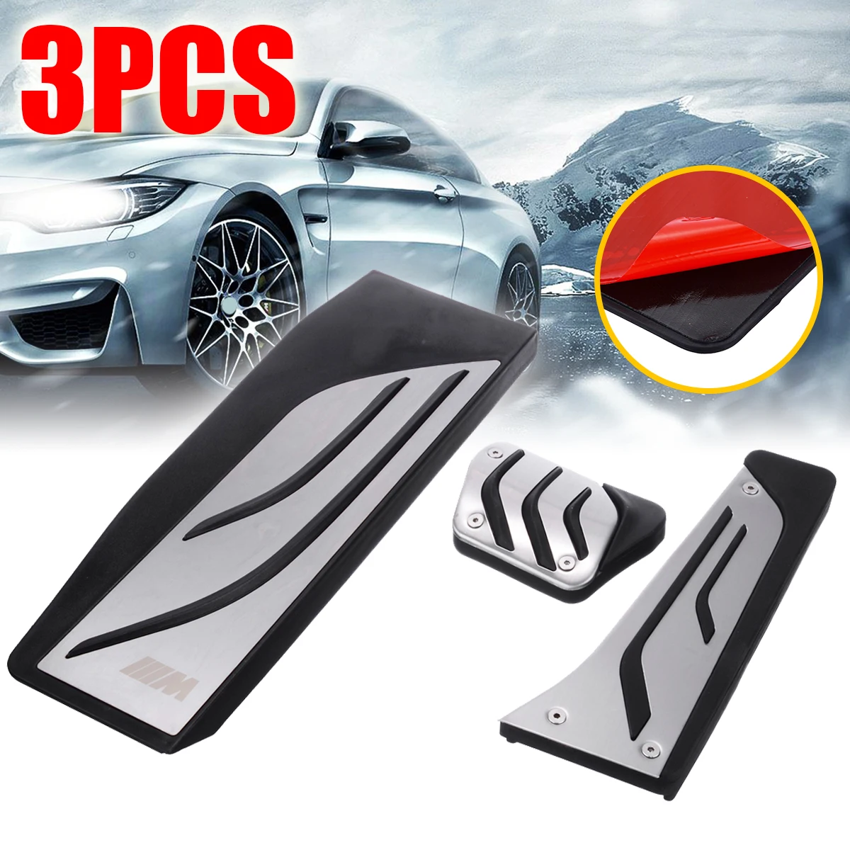 

For BMW 3pcs/set Footrest Foot Pedal Aluminum Alloy Plastic Support 1 3 4 Series F20 F30 F31 F32 F33 F34 F36