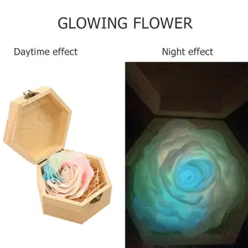 

Scented Handmade Flower Soap Bath Body Rose Petal Perfumed Soap Valentine's Day Gift Glow In the Dark Rose Flower Soap