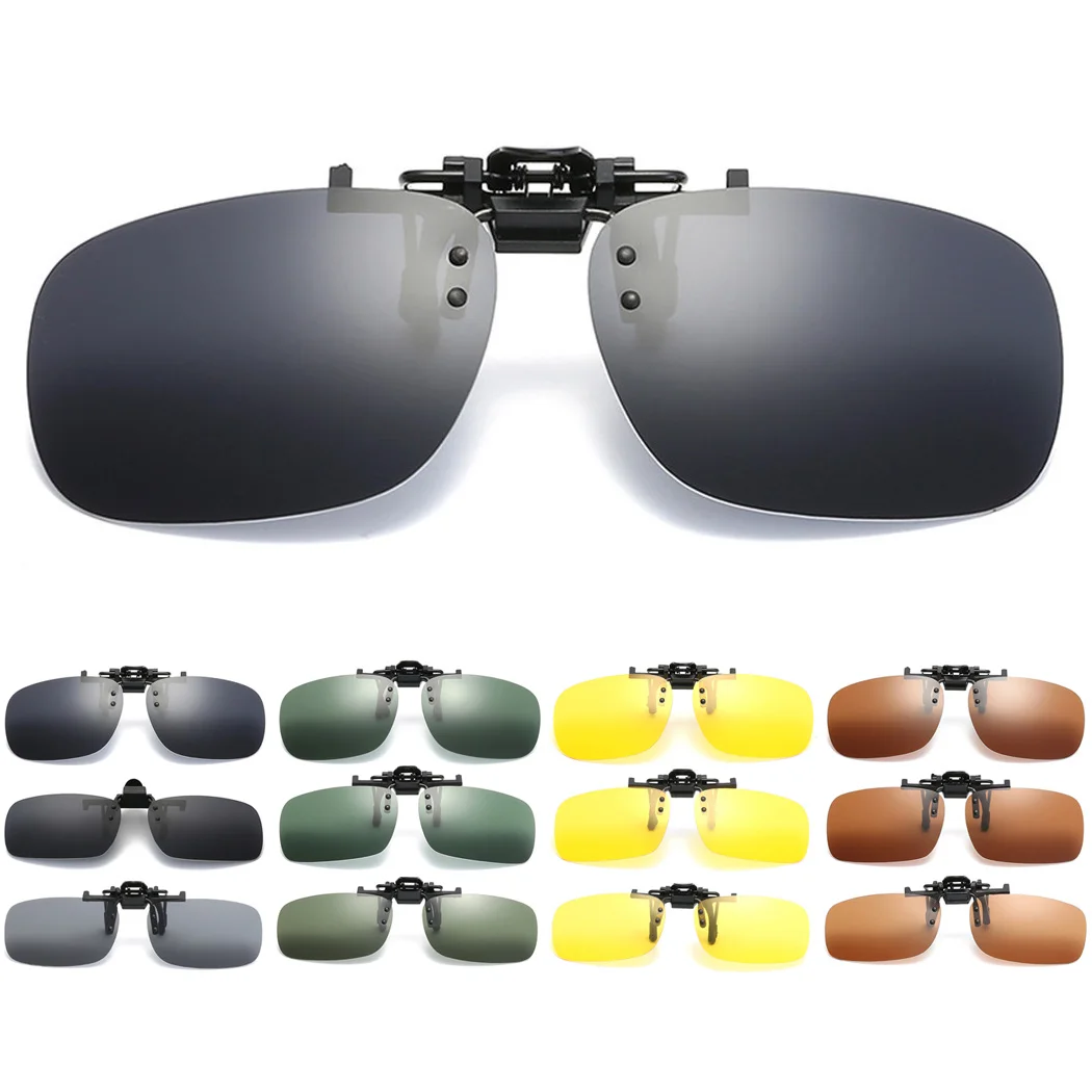 Flip Up Clip On Flip Up Sunglasses Lens Polarized Driving Spectacles Extension