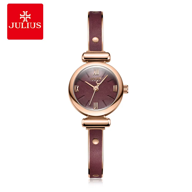 Relógios de Pulso Julius Retro Pequeno Dial Lady Feminino Pulseira Relógio Moda Rosa Ouro Senhoras Quartzo