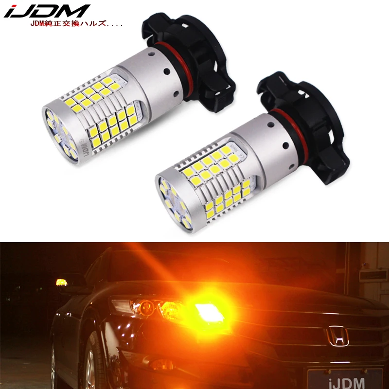 

iJDM Car PSX24W LED No Hyper Flash Amber Yellow 3030 LED PS19W PSY24W LED Bulbs For car Turn Signal Lights ,Canbus Error Free